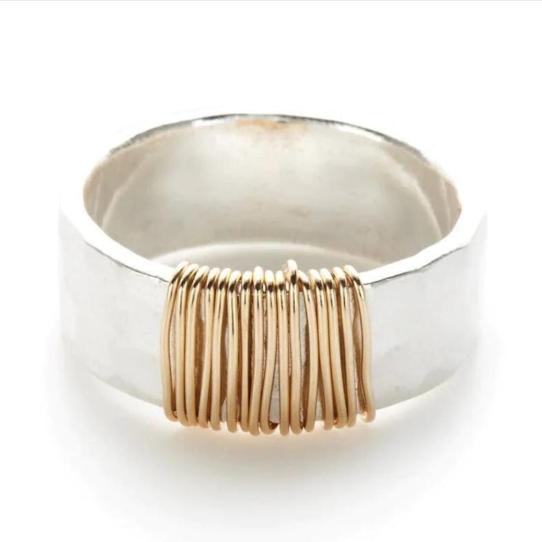 Handmade Silver & Coil Ring