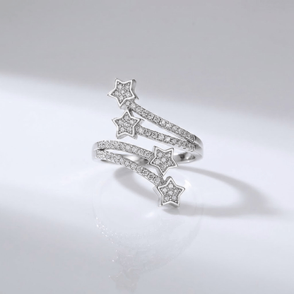 Silver Star Zirconia Wrap - (Adjustable)