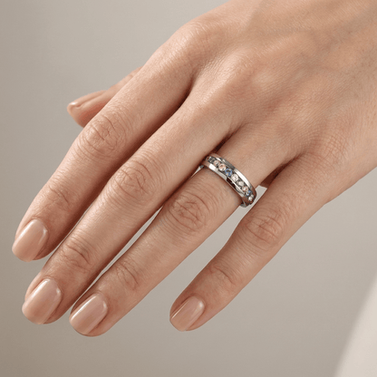 Colorful Crystal Eternity Band Ring