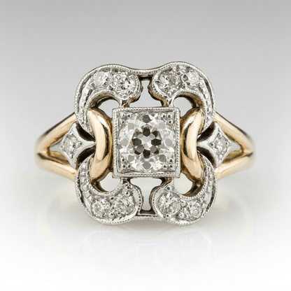 Diamond Retro Sculptural Ring