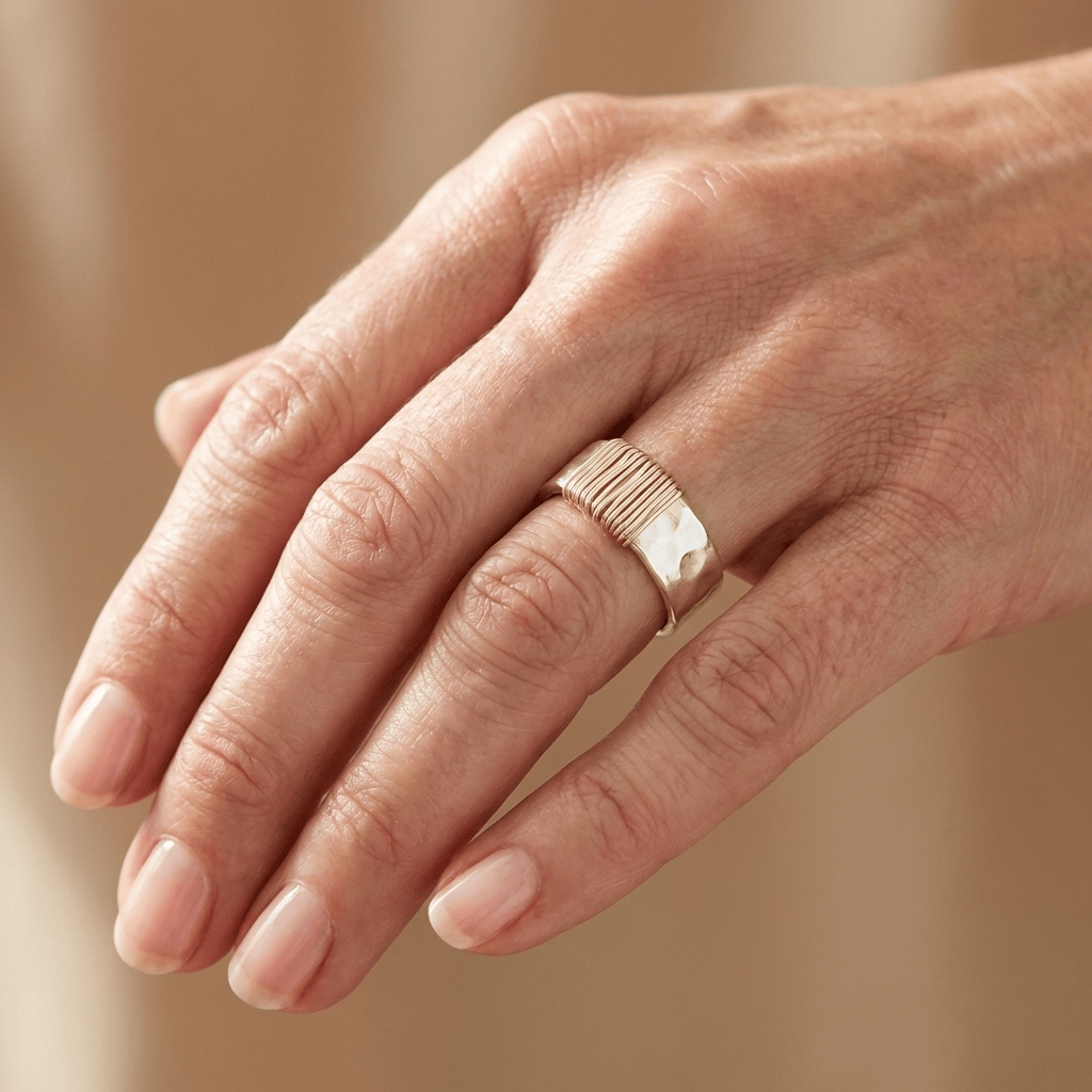 Handmade Silver & Coil Ring