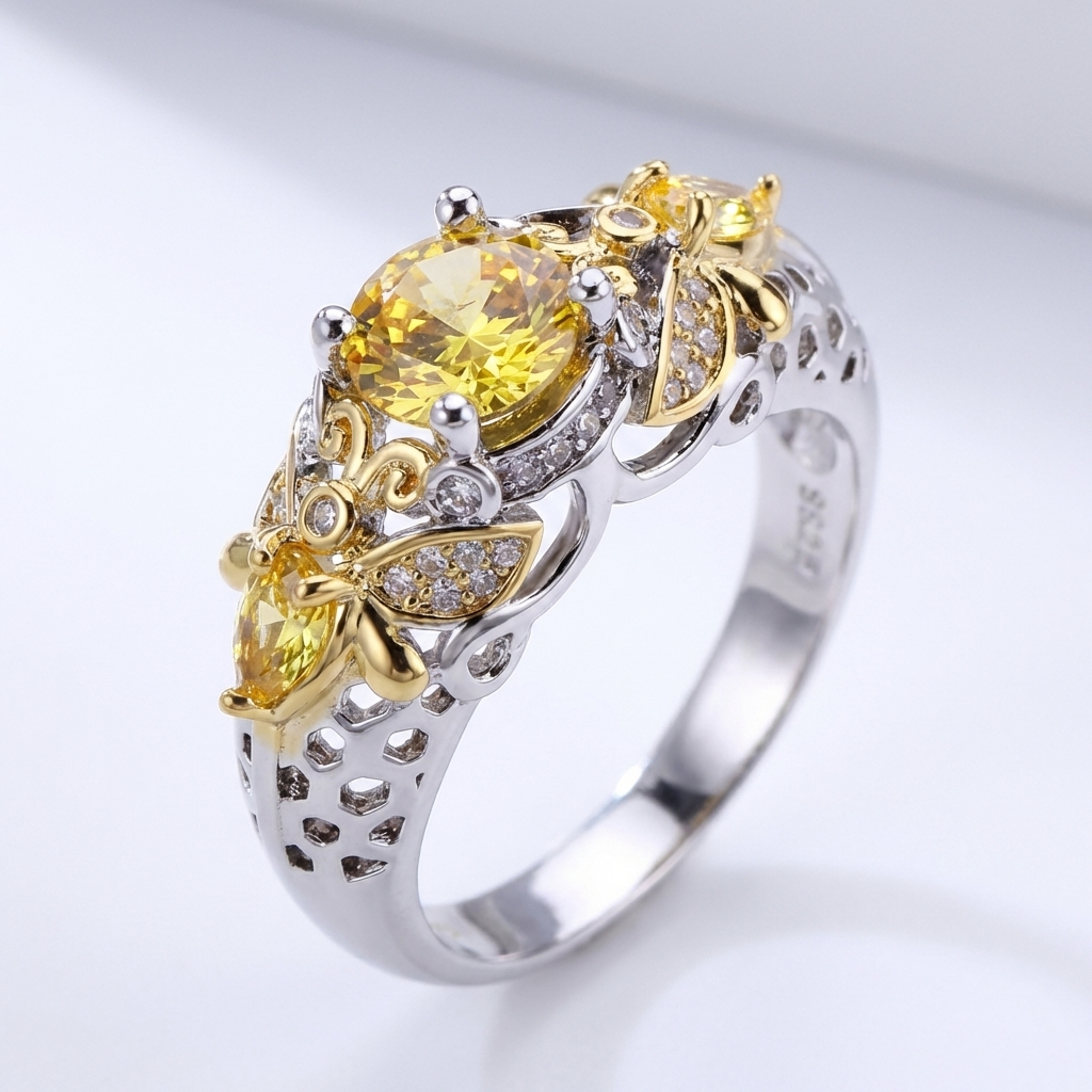 Gold Blossom Crown Ring
