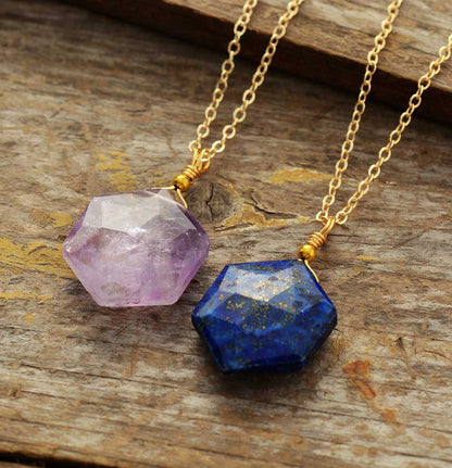 Hexagon Pendant Necklace