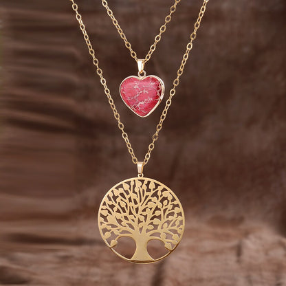 Heart & Tree of life Necklace