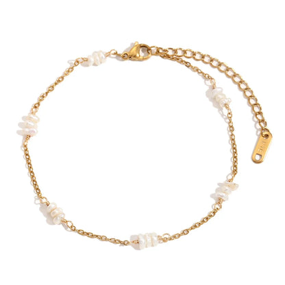 Natural Stone Gold Anklet