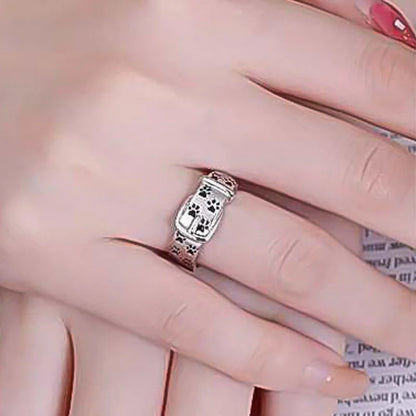 Cute and Stylish Dog-Inspired Collar Ring