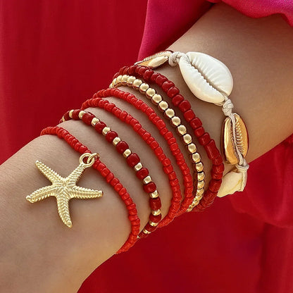 Bohemian Shell Beach Bracelet Set