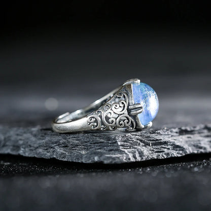 Vintage Aquamarine Sterling Silver Ring