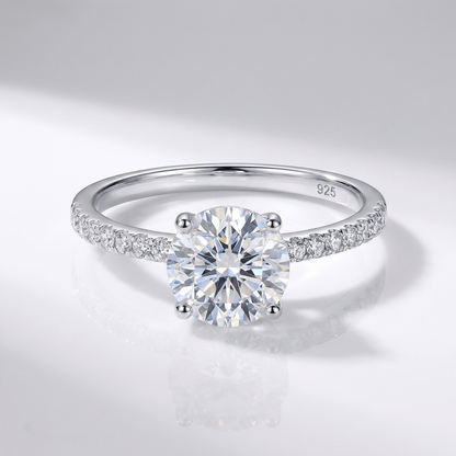 Classic Round Zirconia Silver Ring
