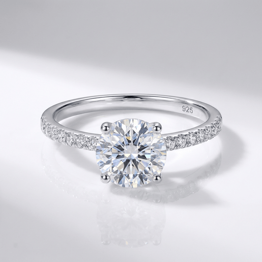 Classic Round Zirconia Silver Ring