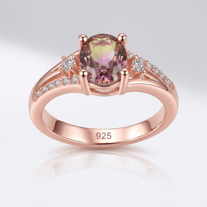 Mystic Topaz Rose Gold Ring