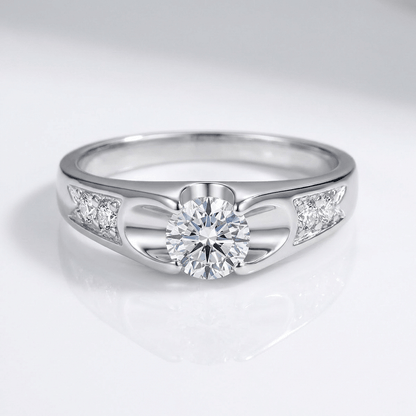 Classic Rose Gold Zirconia Solitaire Ring