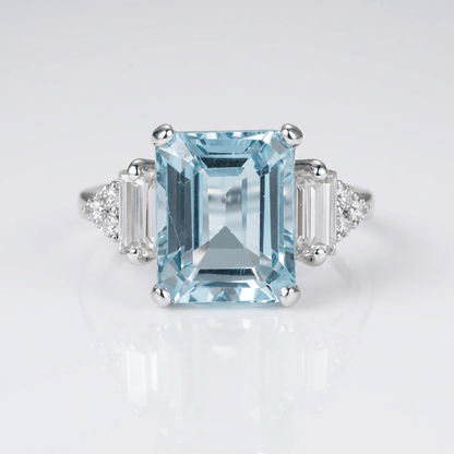 Silver Diamond Trio Ring