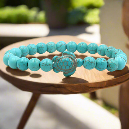 Unique Natural Stone Beads Turtle Bracelets